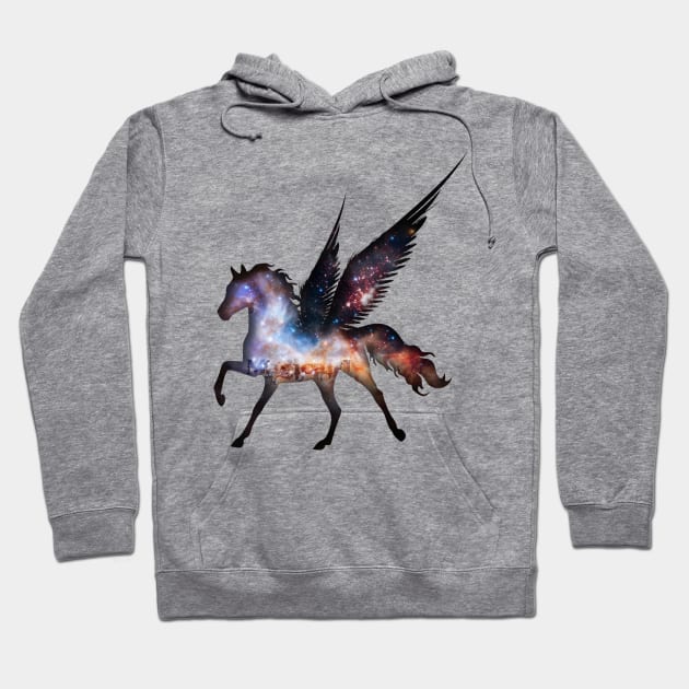 Galaxy Pegasus Hoodie by lunabelleapparel